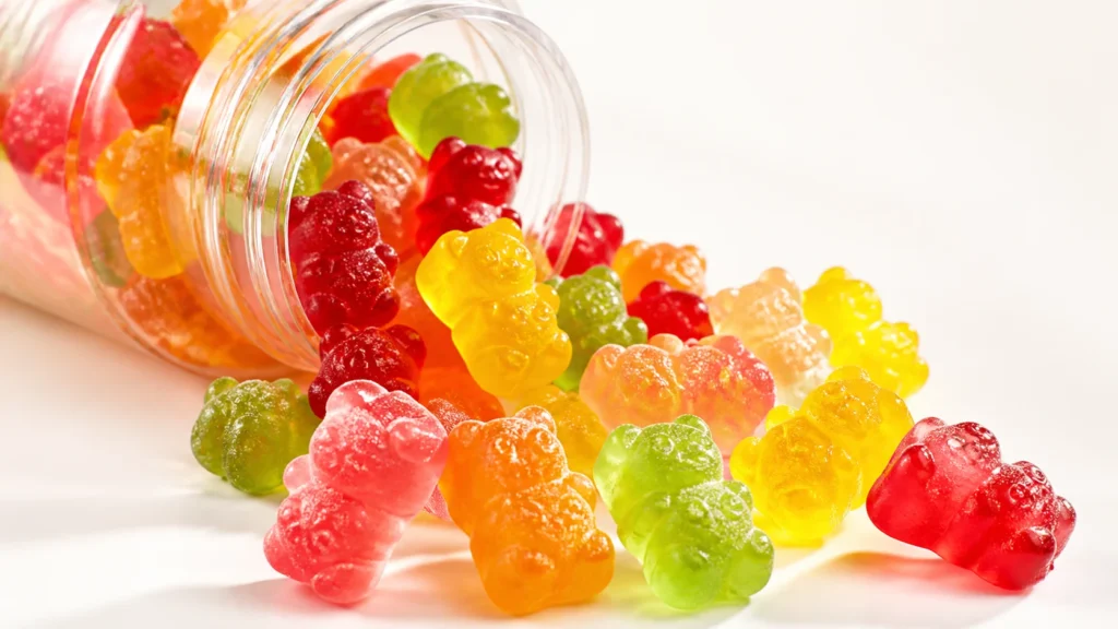 Colorful custom supplement gummies for private-label development
